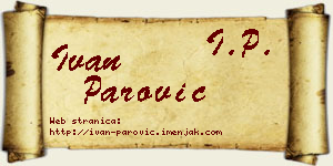 Ivan Parović vizit kartica